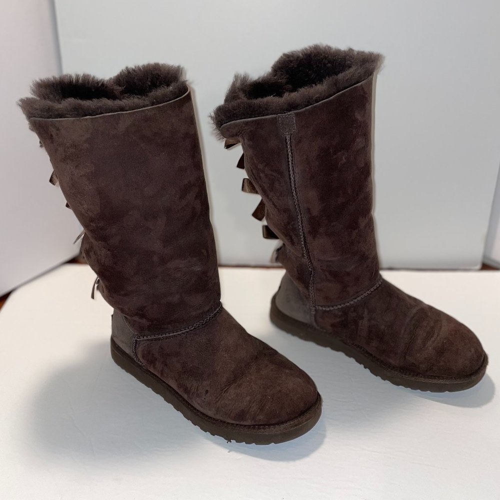 UGG® Bailey Bow II Suede Tall Water-Resistant Cold Weather Boots